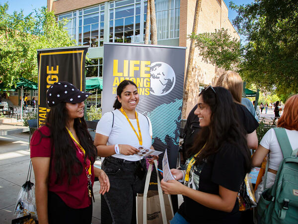 Students in front of the memorial union